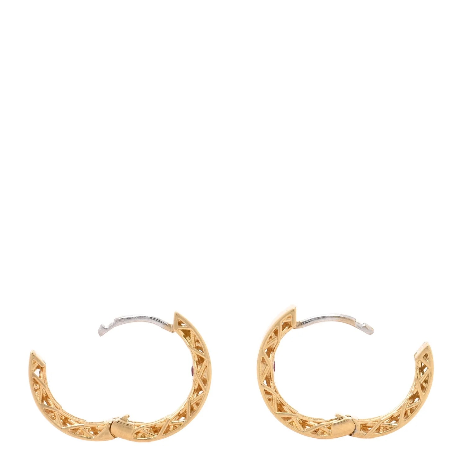 18K Yellow Gold Huggie Hoop 3