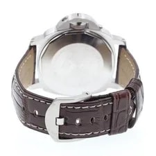 Panerai Luminor Marina PAM00086 44mm SS Gray Dial Leather Strap Date #C326 4