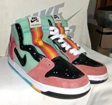 ​Nike SB Dunk High X Di'Orr Greenwood Navajo Arts FQ1775-400 Size 5.5M/7W OG Box 2