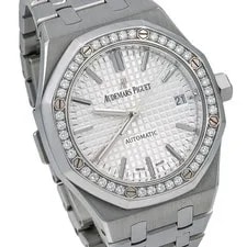 Audemars Piguet Royal Oak 37MM White Dial Factory Diamond - 15451ST.ZZ.1256ST.01 2