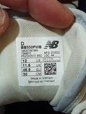 New Balance 550 Shoes Size 12 Low Top Basketball BB550PWB 2