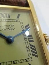 Cartier Must Tank Vermeil SM W1003153 / 5057001 Quartz Ivory Dial 3