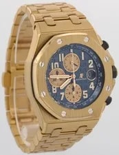 Papers Audemars Piguet Royal Oak Offshore Brick 18K Yellow Gold Blue 26470BA BOX 4