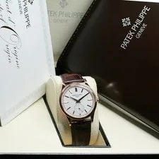 2025 Patek Philippe Calatrava White Dial Leather 18K Rose Gold 6119R-001 4