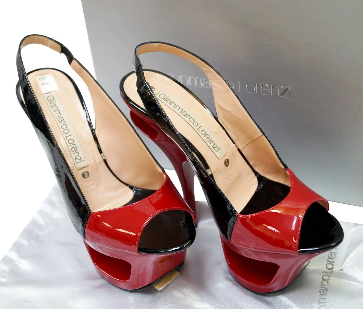 Gianmarco Lorenzi Open Toe / Leater Cutout Platform 2