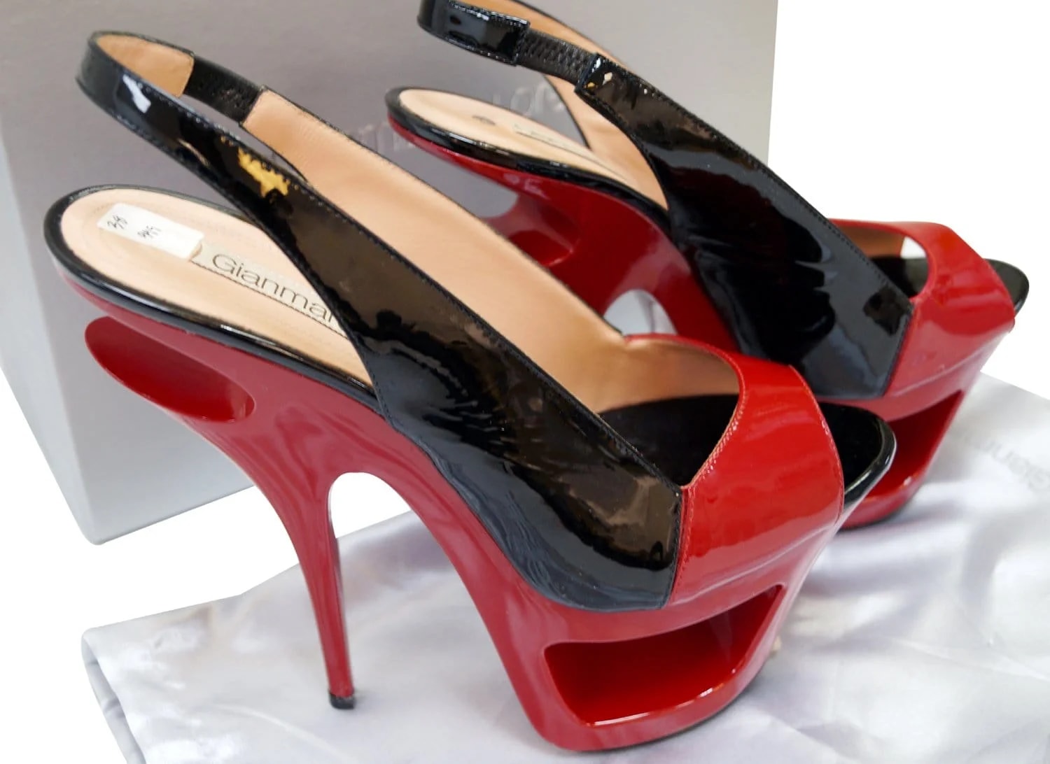 Gianmarco Lorenzi Open Toe / Leater Cutout Platform 3