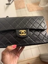 p91 Chanel Authentic Classic Double Flap 9" Chain 2