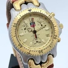 TAG Heuer — TAG Heuer S35.406 Ayrton Senna Model Professional Chronograph Quartz Gold Dial — Watch — resale