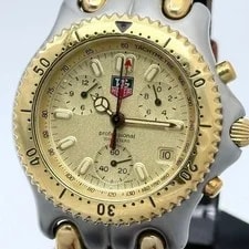 TAG Heuer S35.406 Ayrton Senna Model Professional Chronograph Quartz Gold Dial 2