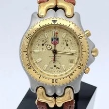 TAG Heuer S35.406 Ayrton Senna Model Professional Chronograph Quartz Gold Dial 4