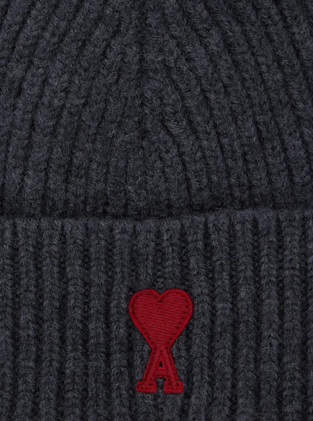 Ami Paris Bfuha116 Ribbed Beanie — Beanies 3
