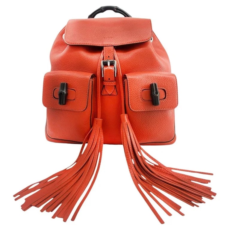Gucci — Gucci Y2K Backpack With Bamboo Handle and Tassels — Handbag — resale