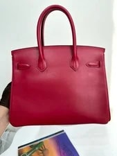 Hermes Birkin 30 Vif 53 Tadelakt Hardware GHW D Stamp Auth 3