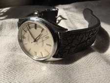 Rolex Oyster Perpetual Automatic Chronometer Silver Dial Black Leather 34mm 2