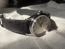 Rolex Oyster Perpetual Automatic Chronometer Silver Dial Black Leather 34mm 4