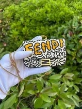 Fendi — Fendi Baguette Mini Doodle Chain — Handbag — resale