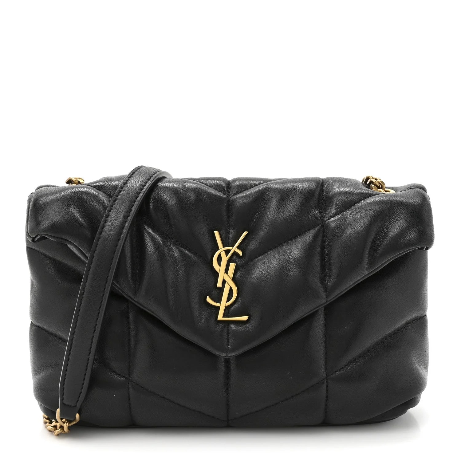 Saint Laurent — Toy Loulou Puffer Chain Satchel — Handbag — resale