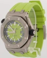 Audemars Piguet Royal Oak Offshore Diver Lime Green 42mm Steel Rubber 15710ST 3