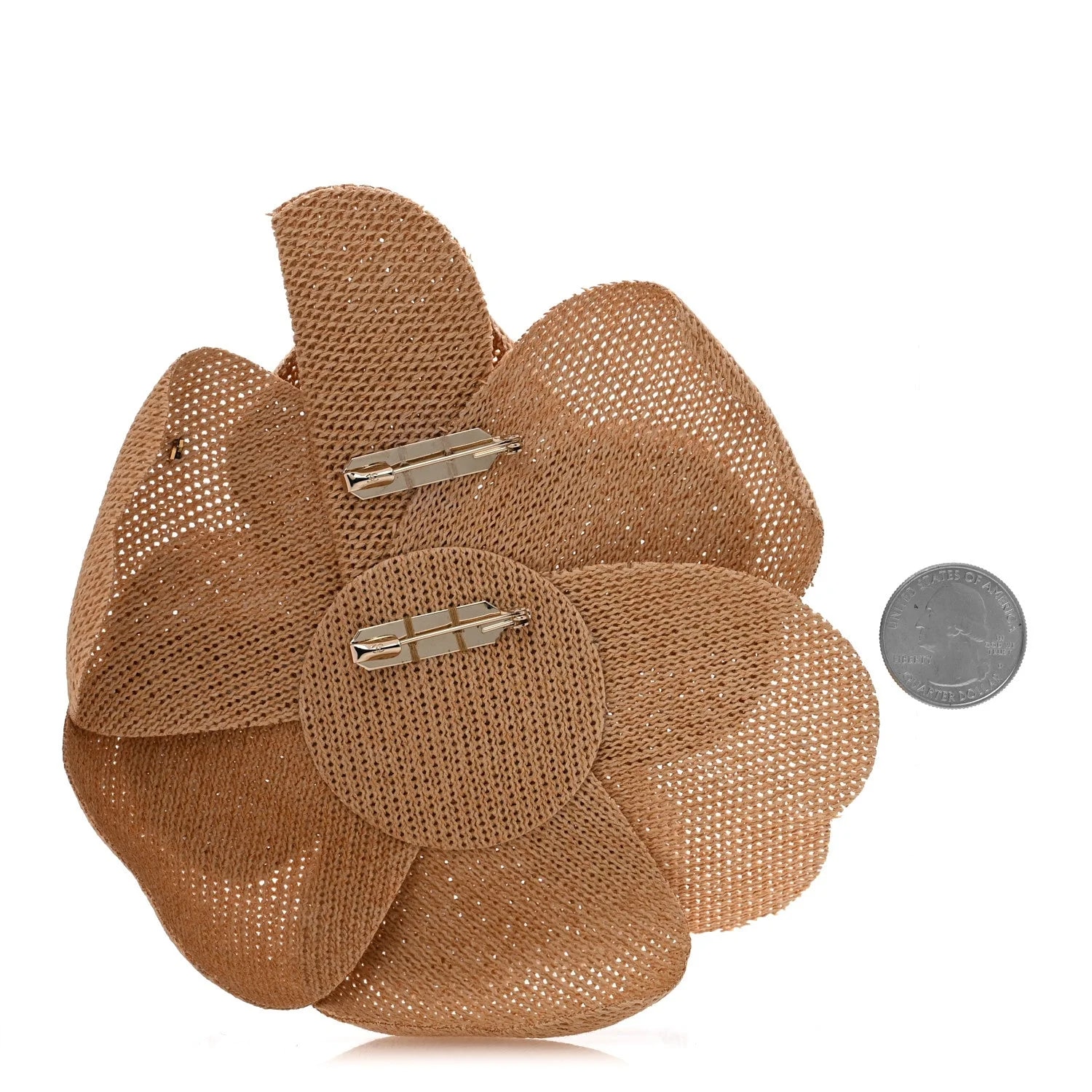 Fabric Camellia Flower Brooch 2
