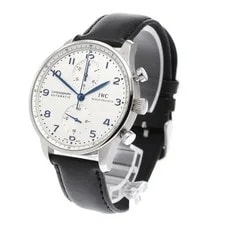IWC Schaffhausen Portuguese IW371446 41mm SS Silver Dial Chronograph #C229 2
