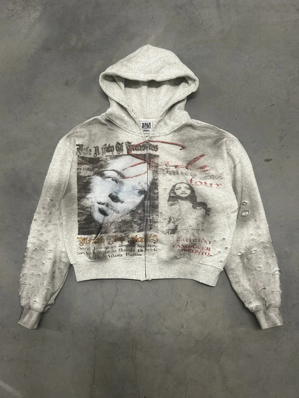 Vale Forever Valley Fest Sade Dreams Zip Up Hoodie — streetwear — resale