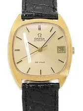 Omega — Omega de Ville Automatic Nan H37xW32mm Gold Dial Stainless Steel Gold Box #T453 — Watch — resale