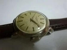 IWC Manual 21mm Stainless Steel Gold Dial Leather Belt Antique ' 4