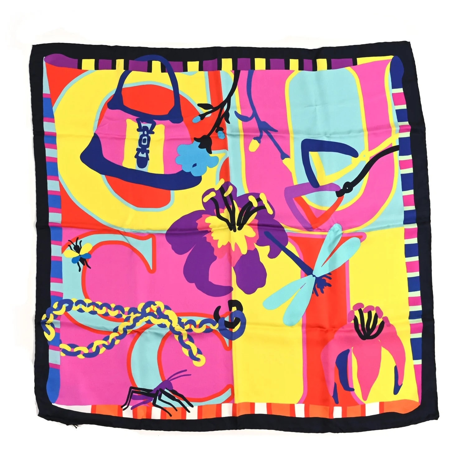 Gucci — Twill Guccissimo Square Scarf Fuxia — Accessory — resale