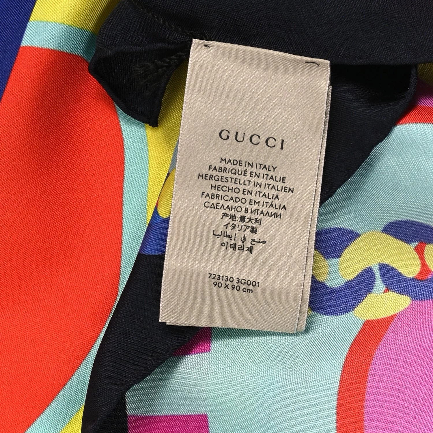 Twill Guccissimo Square Scarf Fuxia 3
