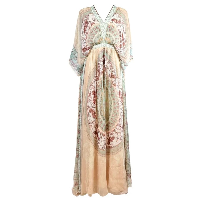 Chloé — Chloé Natacha Ramsay Levy Look 20 Maxi Crepe Printed Dress — Clothing — resale