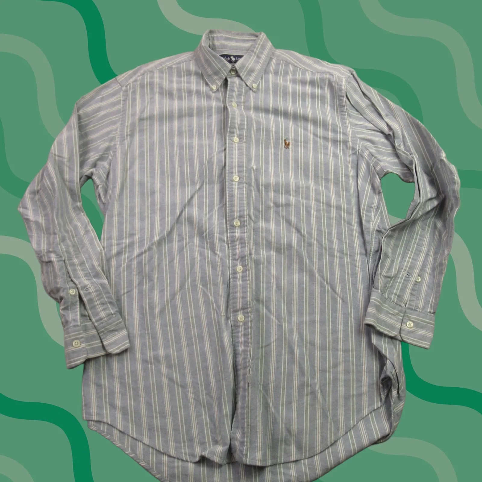 Polo Ralph Lauren — Polo Ralph Lauren Shirt 15.5-34 Long Sleeve Yarmouth Button Up Stripes — streetwear — resale