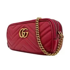 Gucci GG Marmont Mini Chain 546581Dtdct6433 Double G Chevron 2