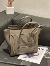 Celine — Celine Luggage Large Elephant Grained Hand & Carr — Handbag — resale