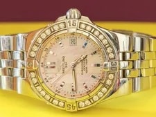 Authentic Breitling Sirius Steel Gold D62023 Diamond Bezel Hkl1300 2