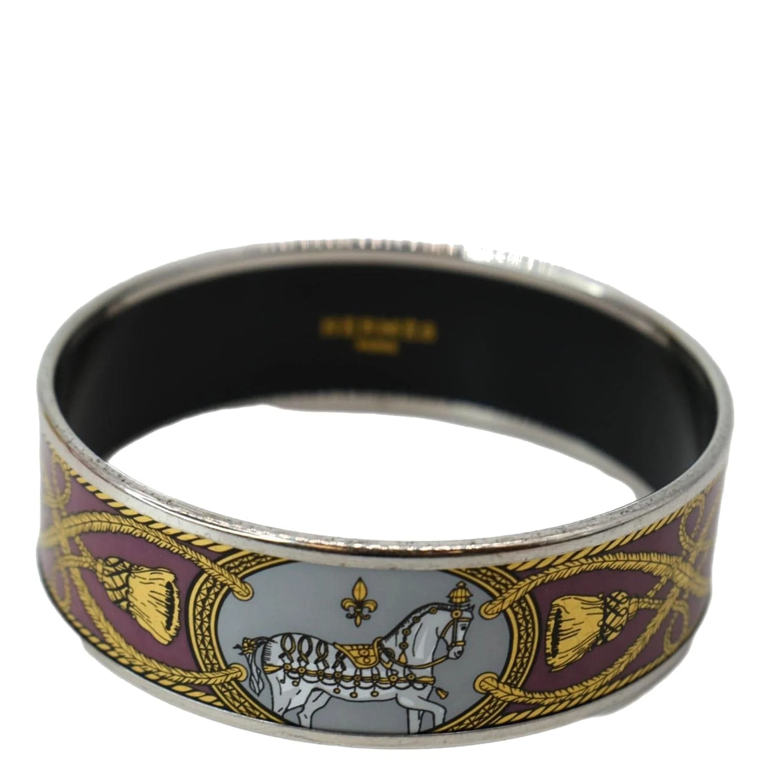 Hermès — Hermes Enamel Printed Bangle Bracelet — Accessory — resale