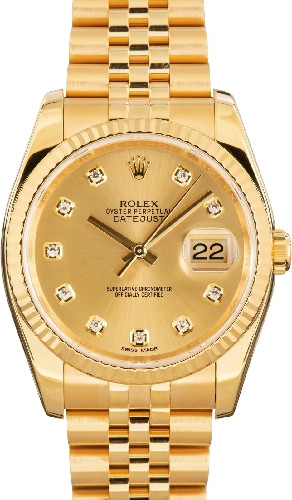 Rolex — Rolex Datejust 36 Ref 116238 Champagne Diamond Dial — Watch — resale