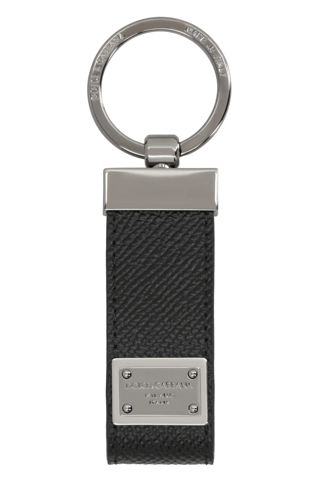 Dolce & Gabbana — Dolce & Gabbana Dauphine-Print Key Case — Calf Keychains — Accessory — resale