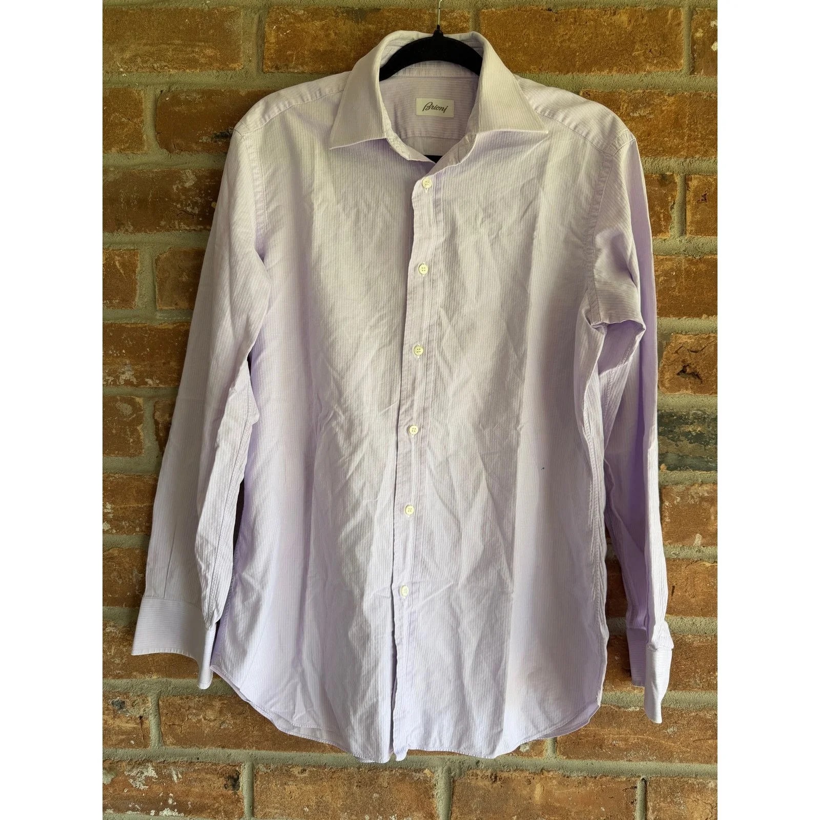 Brioni — Brioni Herringbone Dress Shirt 19x30.5 — streetwear — resale