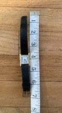 Cartier 1980s Tank Gold-Plated Black Leather Strap 4