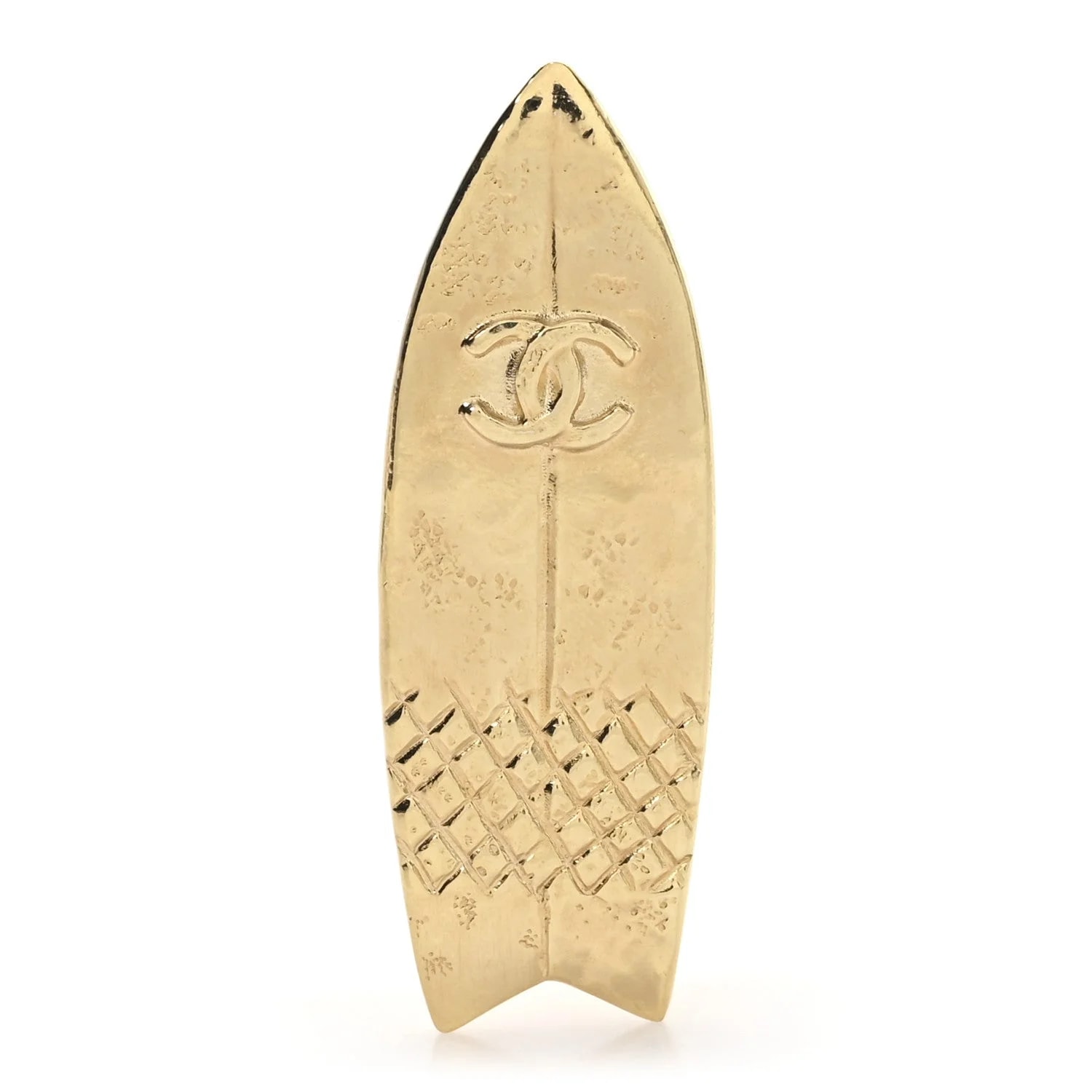 Chanel — Metal CC Surfboard Brooch — Accessory — resale