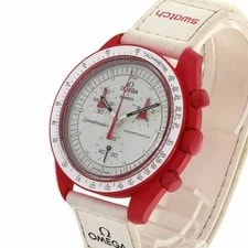 Swatch SO33R100 Mission To Mars Ceramic Nylon ’S Red SO33R100 #S528054 3