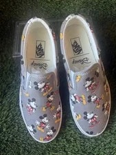 Vans Disneyland Special Edition Mickey Mouse Face Super Cool! 8.5 10 2