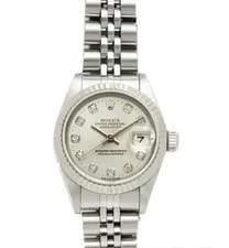 Rolex — Rolex Datejust 10P Diamond 69174G Automatic 26mm Box Papers Silver — Watch — resale