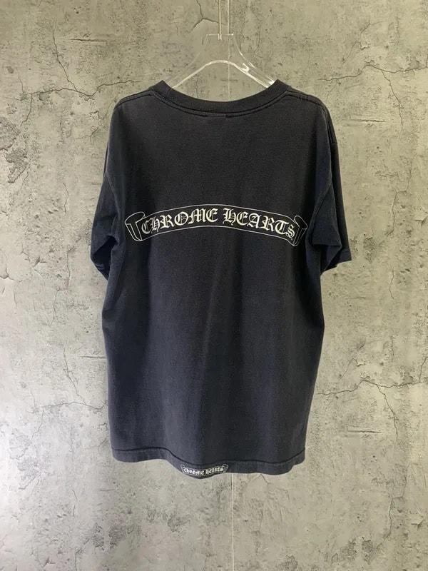 Chrome Hearts — Faded 90s Hearts Scroll Logo Pocket Tee — streetwear — resale