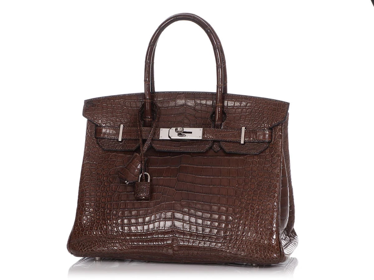 Hermès Matte Porosus Birkin 30 2