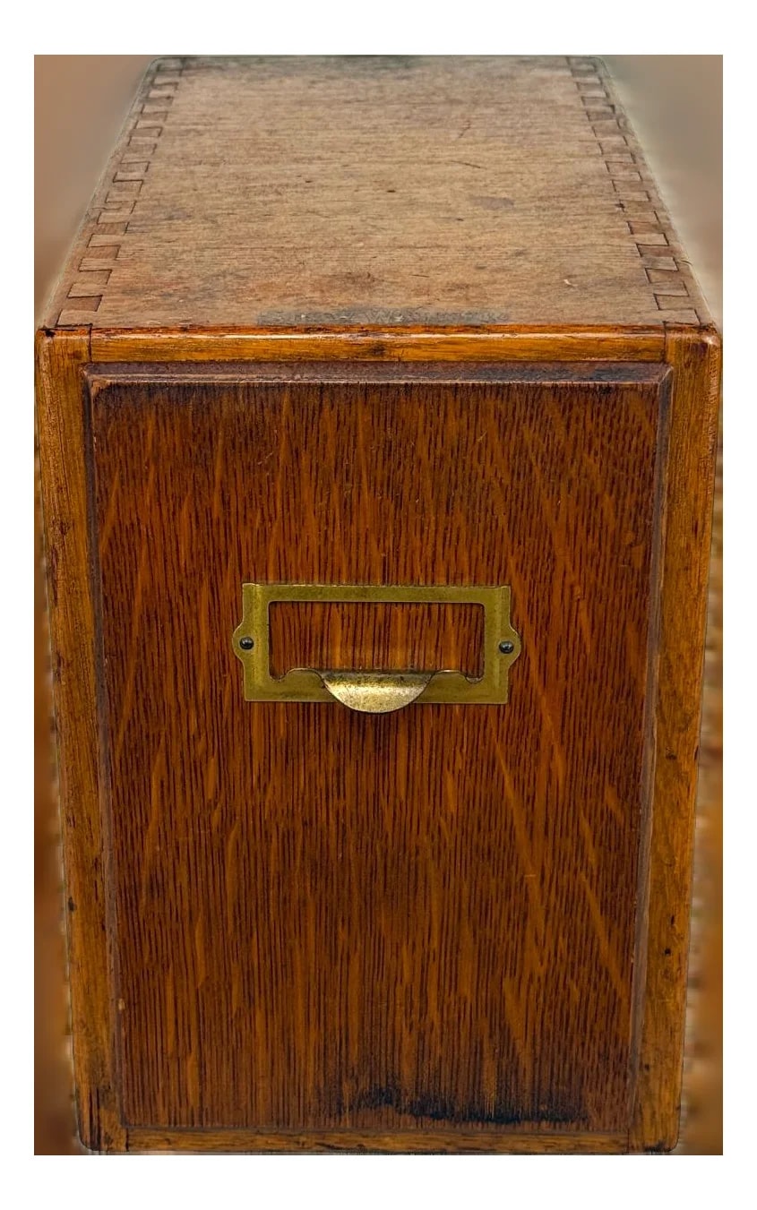 Shaw Walker — Antique Quartersawn Library File Card Catalog Cabinet By Shaw-Walker — Furniture — resale