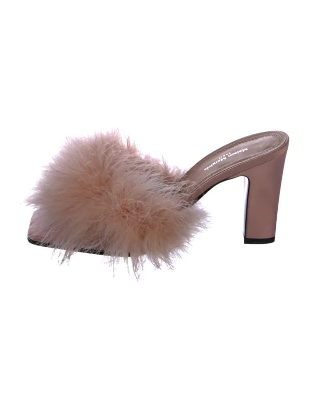 Maison Margiela — Feather Mules — Designer Shoe — resale