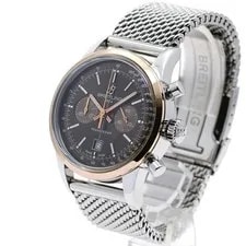 Breitling Transocean U41310 38mm SS/K18PG Brown Dial Automatic Chronograph #C115 2
