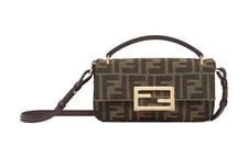 Fendi — Fendi Baguette Pattern Detachable Strap Cotton and — Handbag — resale