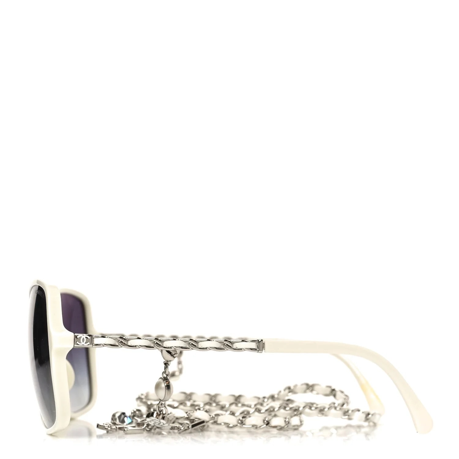 Acetate Metal Square Chain Sunglasses 5210-Q-A 3